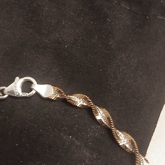 Sterling Silver Debut Twisted Herringbone Bracelet - Picture 2 of 5